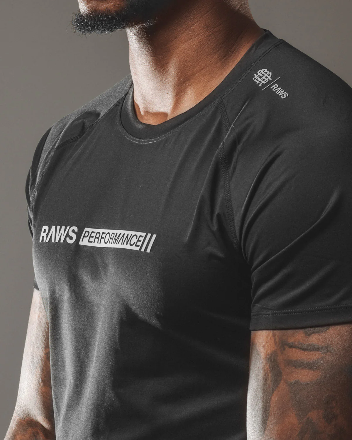 Short Sleeve Compression T-Shirt : BLACK : [PERFORMANCE] - Image 3