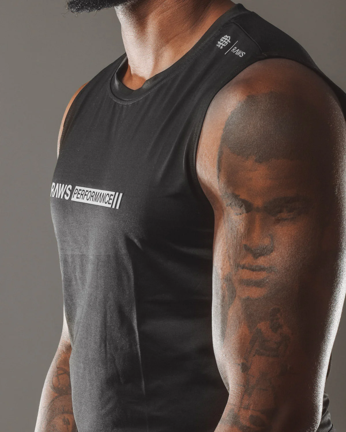 Sleeveless Compression Vest : Black RAWS : [PERFORMANCE] - Image 3